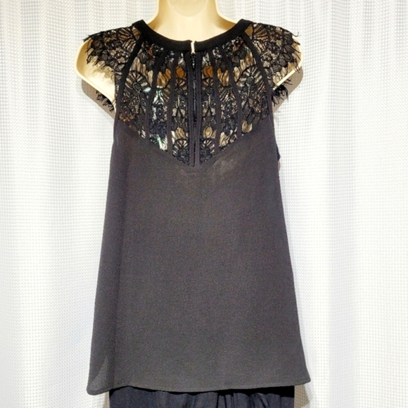 NWT 41 Hawthorn Eyelash Lace Blouse (S) - Picture 4 of 10